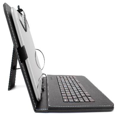 Synthetic Leather Carry case with Keyboard for 10" Tablet PC with Micro USB port - DOMO nCase K15M
